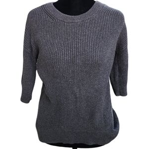 Intermix Half-Sleeve Grey Sweater • Size S • Soft Knit Top